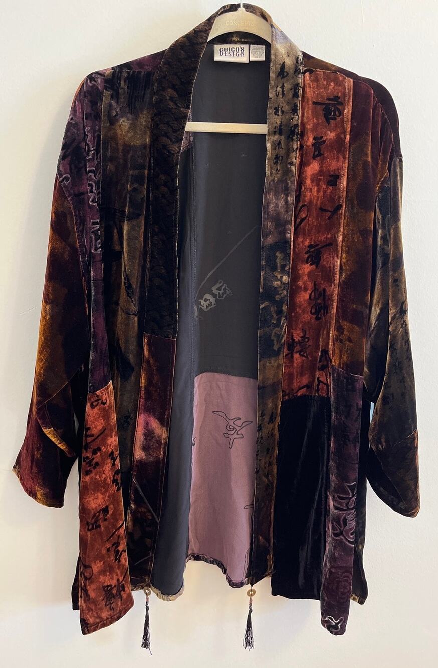 Vintage Chico's Velvet Cardigan - Large